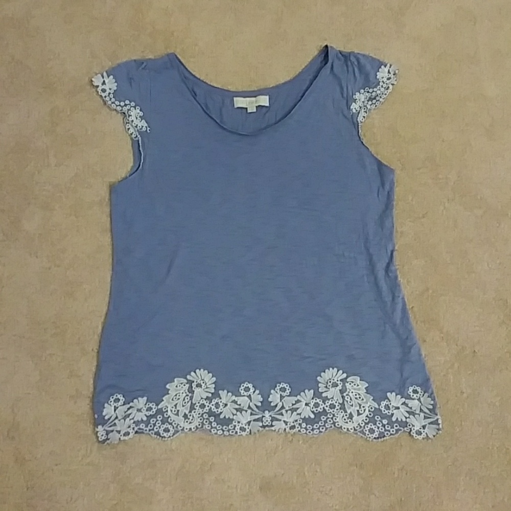 Light Blue Embroidered Shirt
